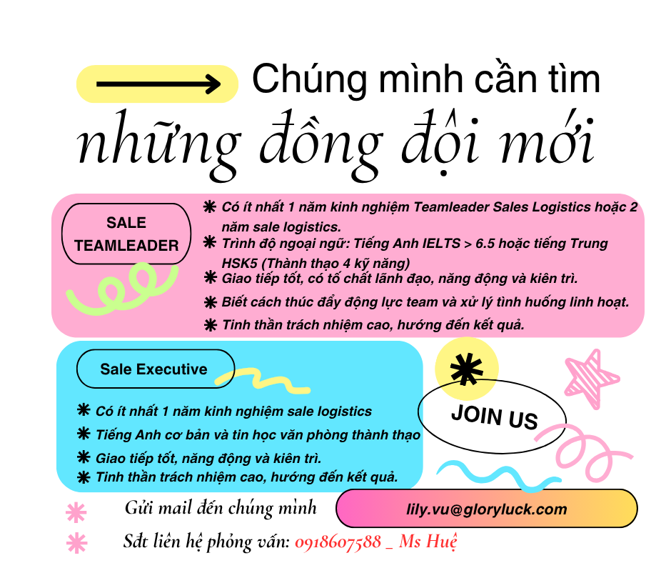 TUYỂN DỤNG: SALE TEAMLEADER VS SALE EXECUTIVE